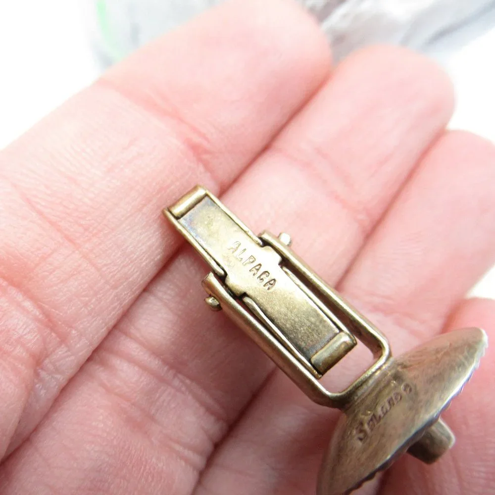 Vintage Sterling Sombrero Cuff Links snd tie tack